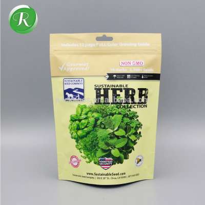 Accept Customised Herb Food Dried Food Bags Black Aluminum Foil Stand Up Pouch