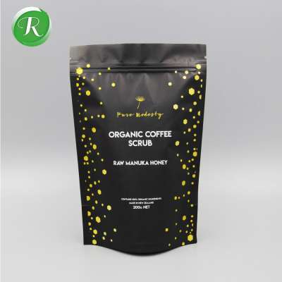 Custom printed doypack mylar bags wholesale coffee body scrub packaging