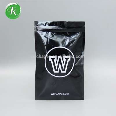 customized logo resealable zip lock silver mylar aluminum foil bags